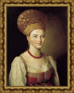 Портрет неизвестной крестьянки в русском костюме. 1784